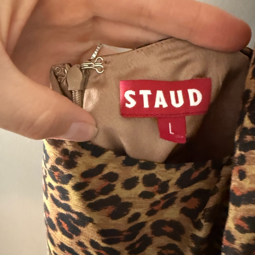 STAUD Bellamy Leopard Print Mini Dress - Picture 7 of 7